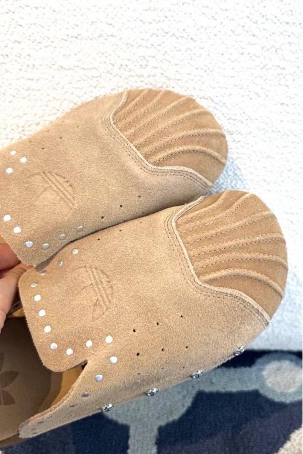 Adidas Adimule Superstar 鉚釘 穆勒拖鞋 棕色  