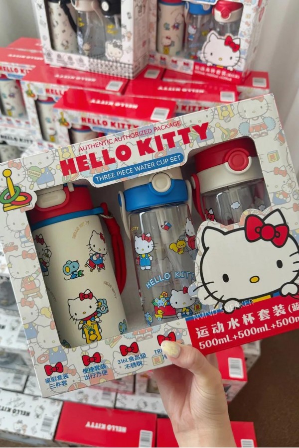 Hello Kitty 水壺三件套500ML(2款)