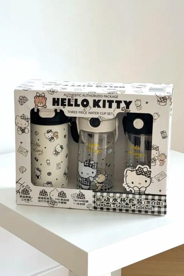 Hello Kitty 水壺三件套500ML(2款)