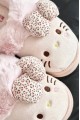 Hello Kitty 豹紋 蝴蝶結 毛絨拖(3色)
