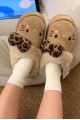 Hello Kitty 豹紋 蝴蝶結 毛絨拖(3色)