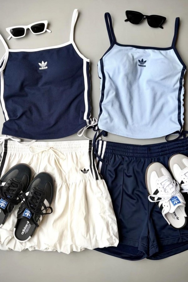 Adidas Originals 細肩背心(附胸墊) / 短袖T上衣(男女款) 寶寶藍