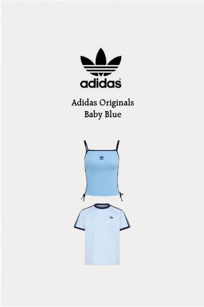 Adidas Originals 細肩背心(附胸墊) / 短袖T上衣(男女款) 寶寶藍