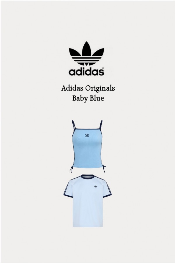 Adidas Originals 細肩背心(附胸墊) / 短袖T上衣(男女款) 寶寶藍
