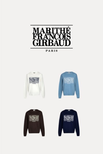 [現貨+預購] Marithe Francois Girbaud MFG logo針織上衣 (四色)