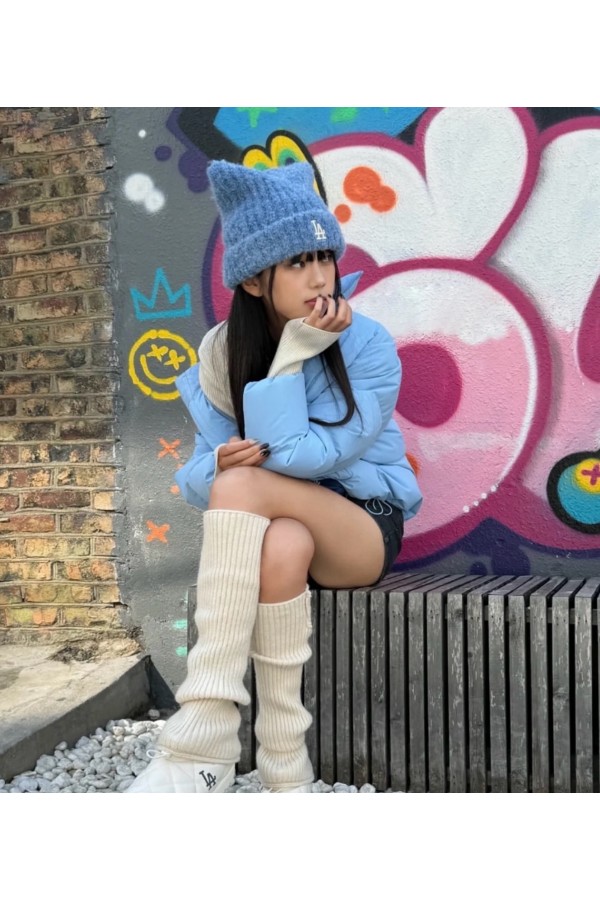 [快速出貨] 韓國 MLB 貓耳 針織帽（3色）