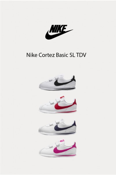 Nike Cortez Basic SL TDV 魔鬼氈 阿甘-中小童 (4色)