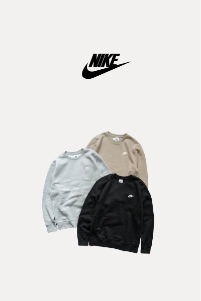 Nike 小Logo刺繡 大學T長袖 (基本款)-3色