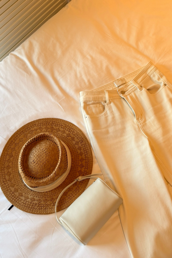 法式奶油顯瘦長褲