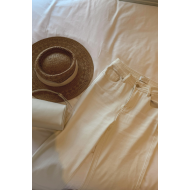 法式奶油顯瘦長褲