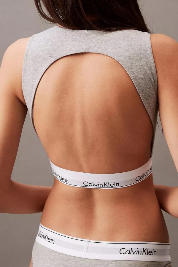 Calvin Klein 露背 削肩背心 短版-無內襯(2色)