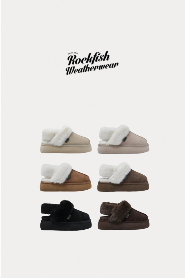  韓國 Rockfish 厚底 毛毛懶人穆勒鞋(毛帶款) 新款-6色