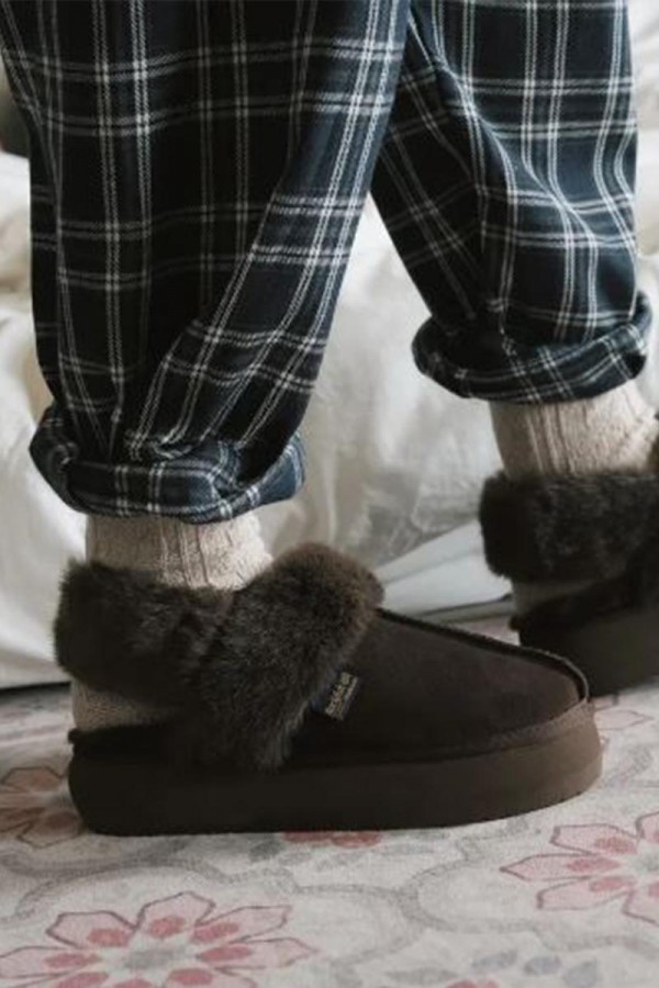  韓國 Rockfish 厚底 毛毛懶人穆勒鞋(毛帶款) 新款-6色