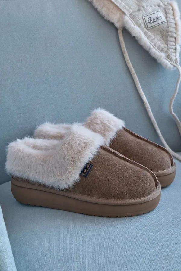  韓國 Rockfish 厚底 毛毛 雪靴(包跟款)新款-5色