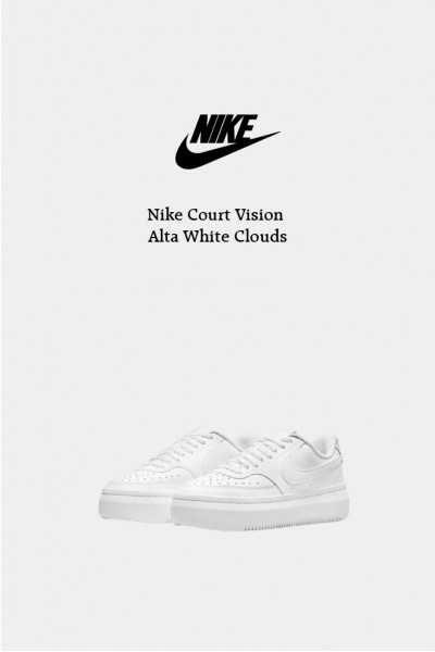 Nike Court Vision Alta 雲朵白厚底