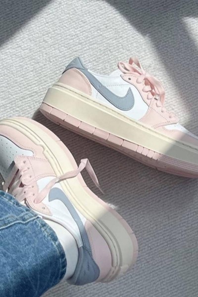 [現貨] Nike Air Jordan 1 Elevate Low 厚底灰粉