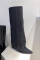 [黑23.5(37現貨]韓國超時髦褲管靴