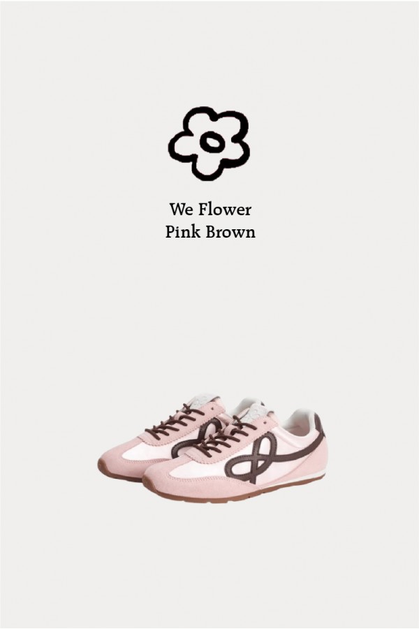 We Flower 粉棕 小花鞋
